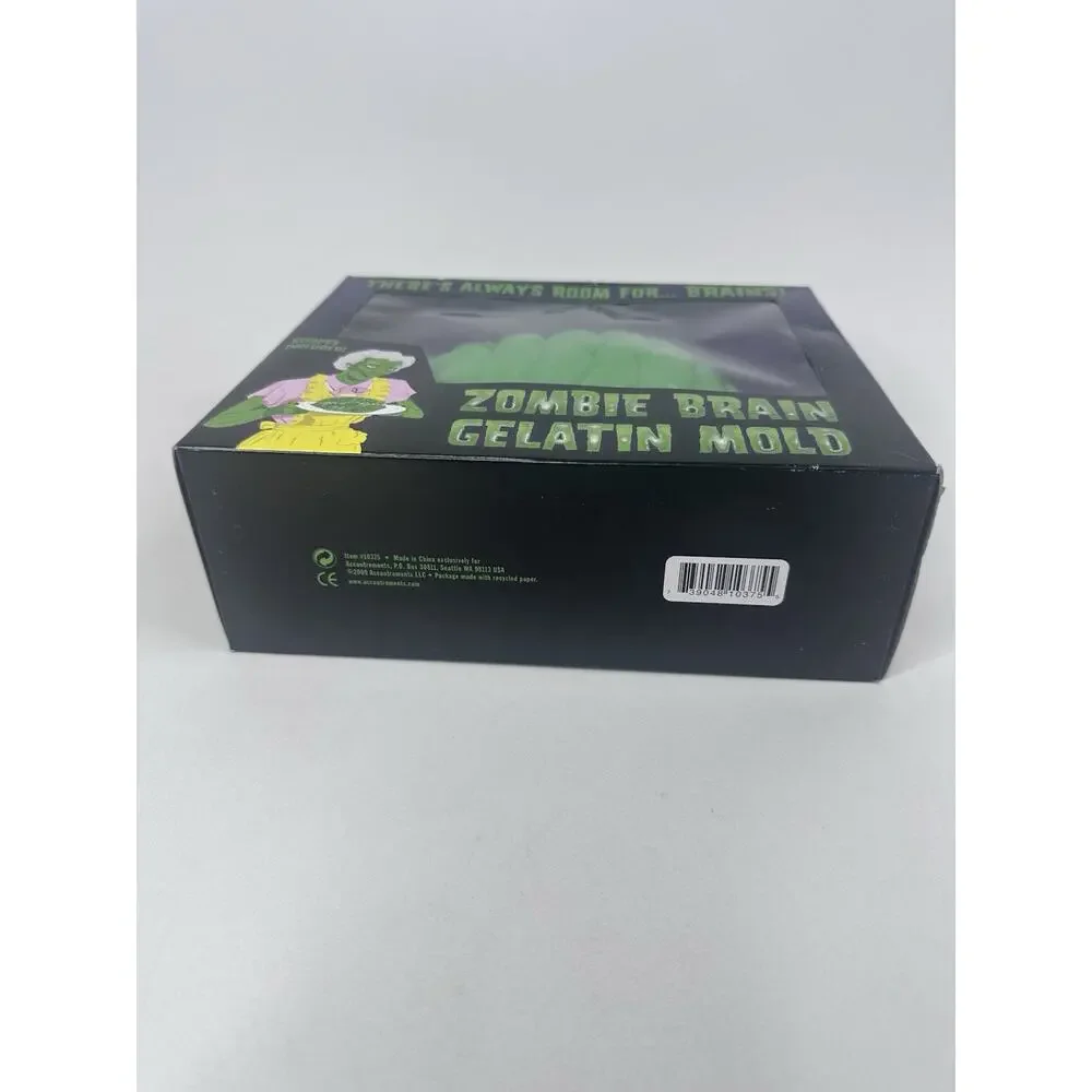 Zombie Brain Jello Mold Halloween Gelatin Maker Green Recipes on Box Neon Green